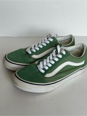 Vans Old Skool Green Suede Canvas Sneakers Women’s 6.5 Men’s 5